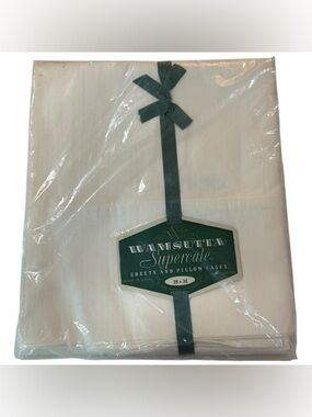 Vintage Wamsutta Supercale Pillowcases 38 x 36 White 100% Cotton Made in USA NIP